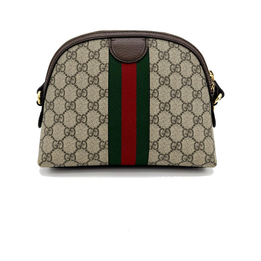 Gucci Ophidia Dome GG Coated Canvas, Brown, Canvas, Shoulder Bag