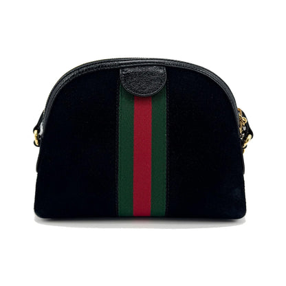 Gucci Ophidia Dome Suede, Black, Velvet, Shoulder Bag