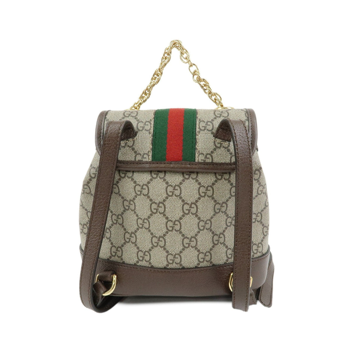 Gucci Ophidia Flap GG Coated Canvas with Leather, Beige, Canvas, Shoulder Bag