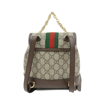 Gucci Ophidia Flap GG Coated Canvas with Leather, Beige, Canvas, Shoulder Bag