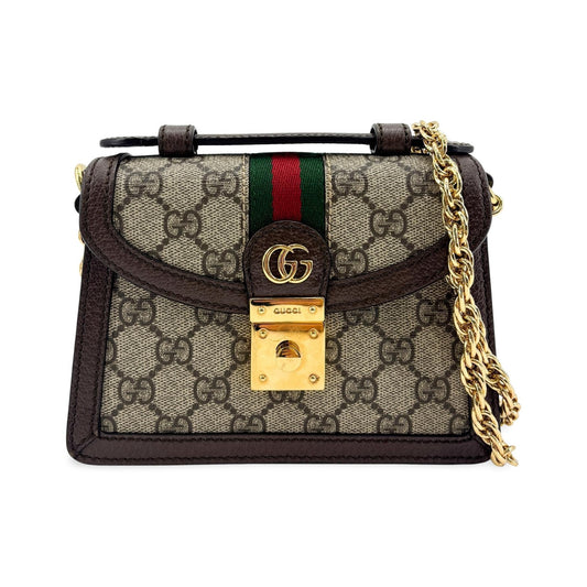 Gucci Ophidia GG Coated Canvas and Leather, Brown, Canvas, Backpack