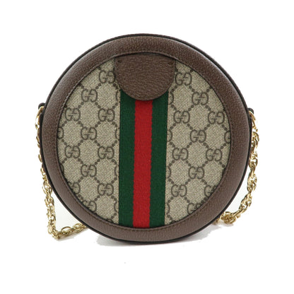 Gucci Ophidia Round GG Coated Canvas, Beige, Canvas, Shoulder Bag