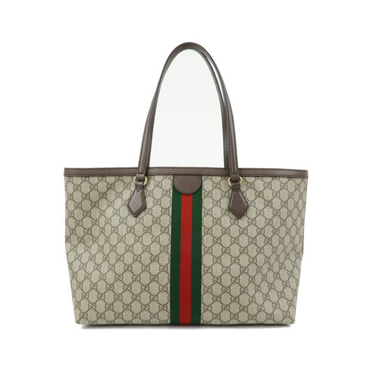 Gucci Ophidia Shopping GG Coated Canvas, Beige, Canvas, Tote Bag