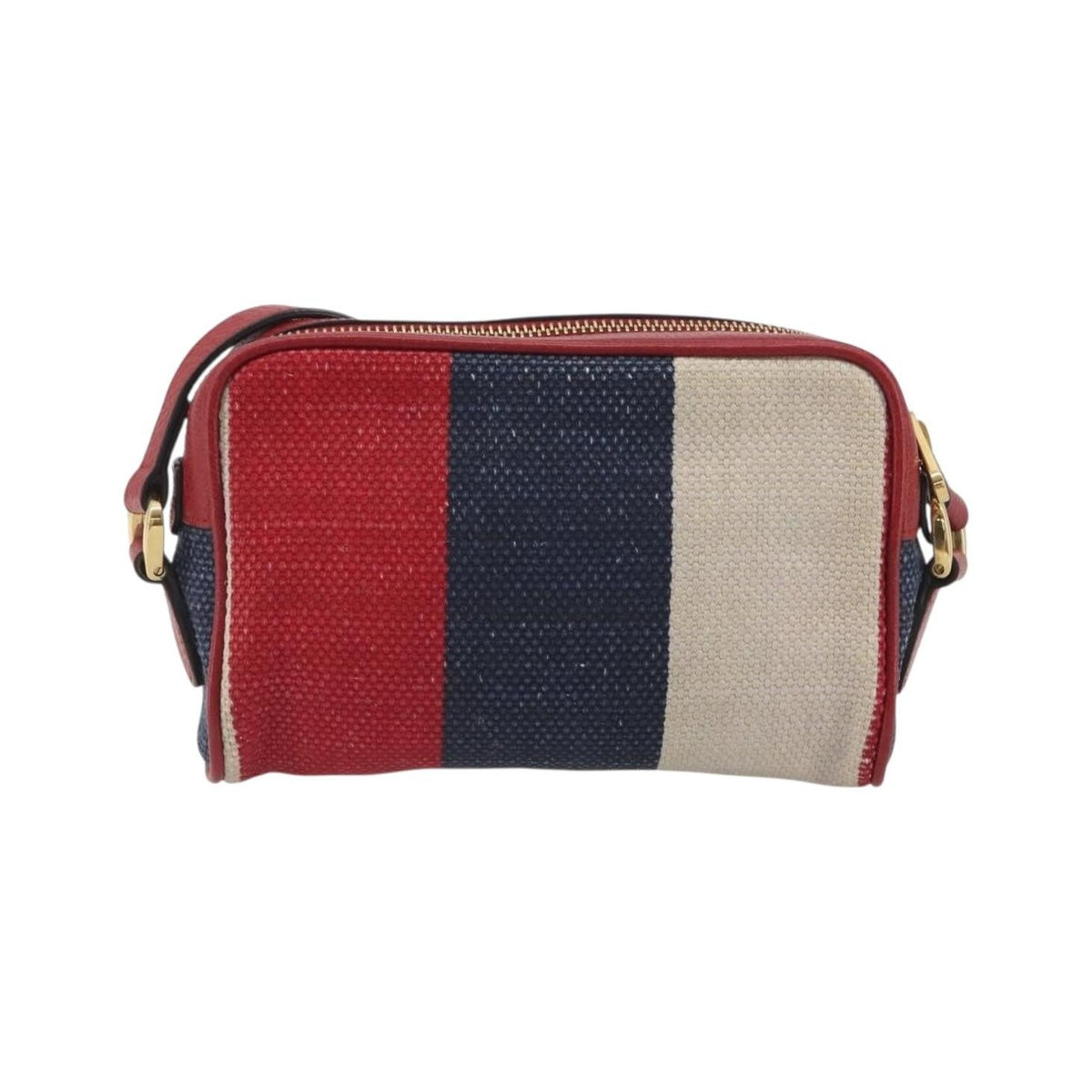 Gucci Ophidia Striped Canvas, Red, Canvas, Shoulder Bag