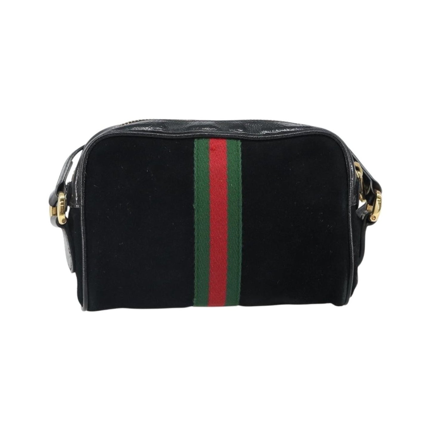 Gucci Ophidia Suede, Black, Suede, Shoulder Bag