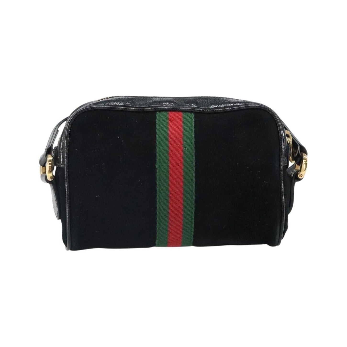 Gucci Ophidia Suede, Black, Suede, Shoulder Bag