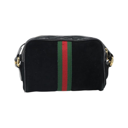 Gucci Ophidia Suede, Black, Suede, Shoulder Bag