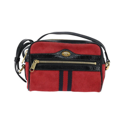 Gucci Ophidia Suede, Red, Suede, Shoulder Bag