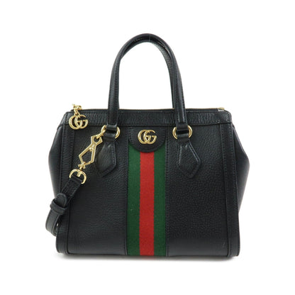 Gucci Ophidia Top Handle Leather, Black, Leather, Tote Bag