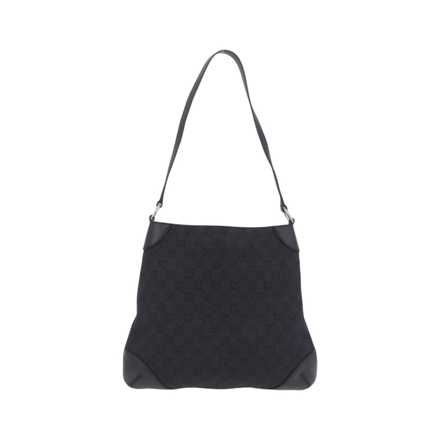 Gucci Original Messenger GG Canvas and leather, Black, Canvas, Shoulder Bag