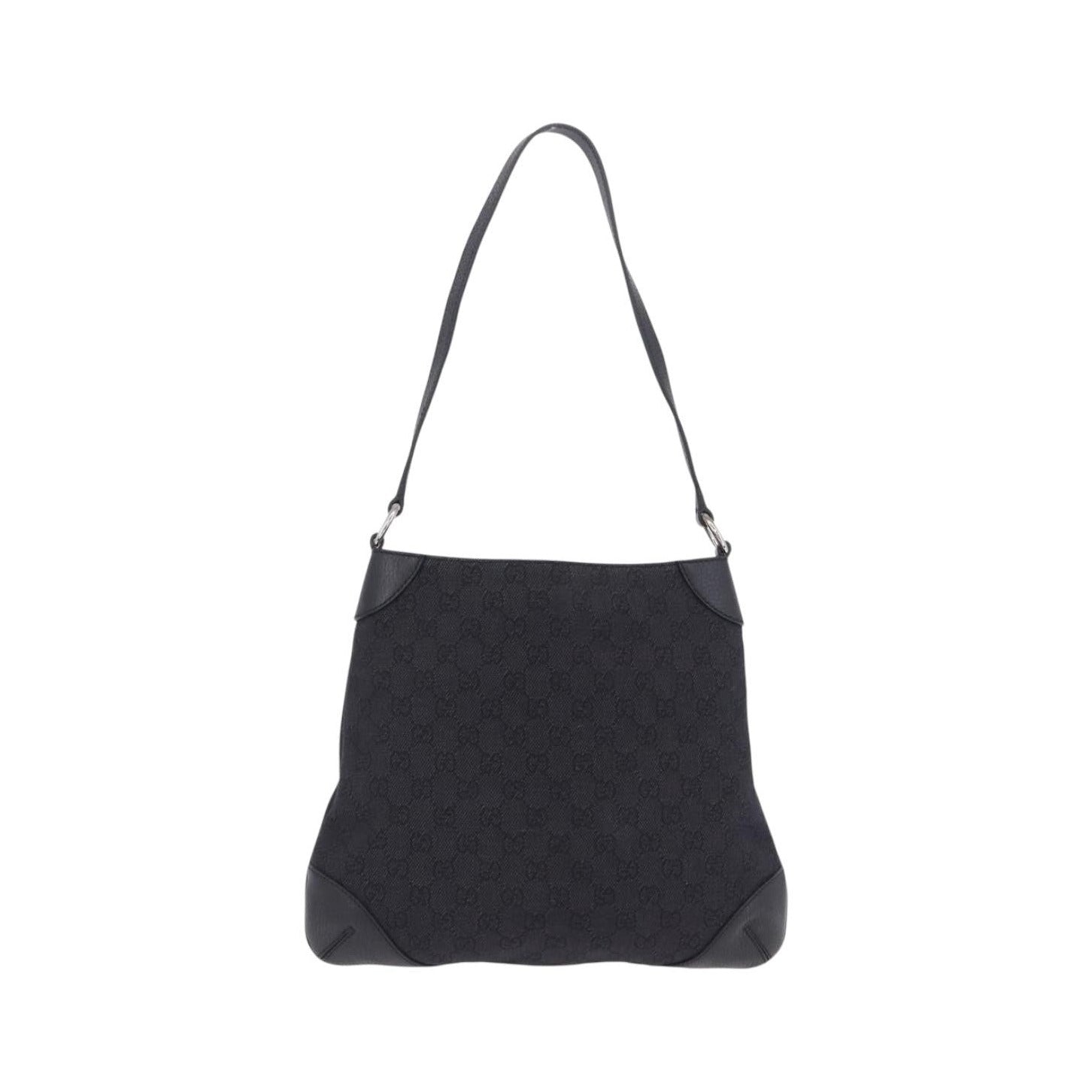 Gucci Original Messenger GG Canvas and leather, Black, Canvas, Shoulder Bag