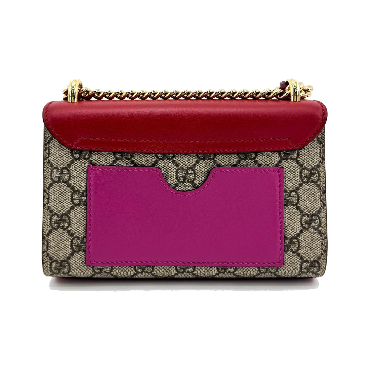 Gucci Padlock Clutch GG Canvas and Leather, Beige, Canvas, Clutch