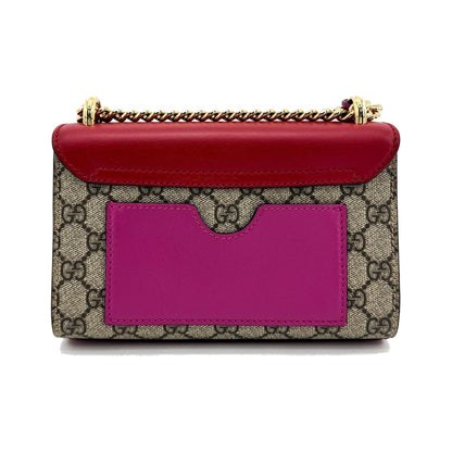 Gucci Padlock Clutch GG Canvas and Leather, Beige, Canvas, Clutch
