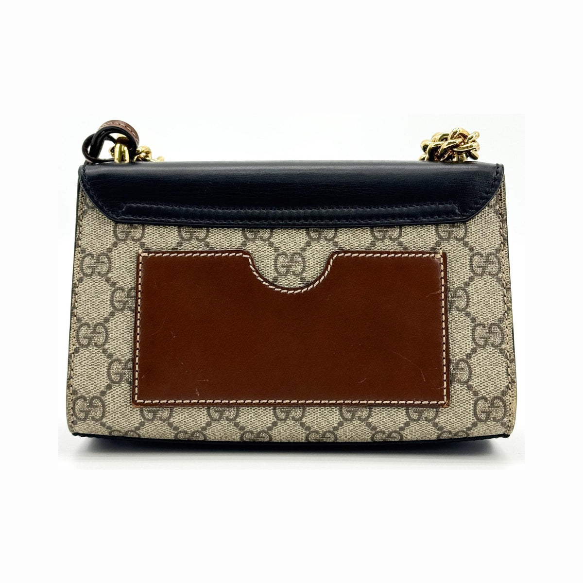 Gucci Padlock Top Handle GG Coated Canvas and Leather, Black, Canvas, Handbag
