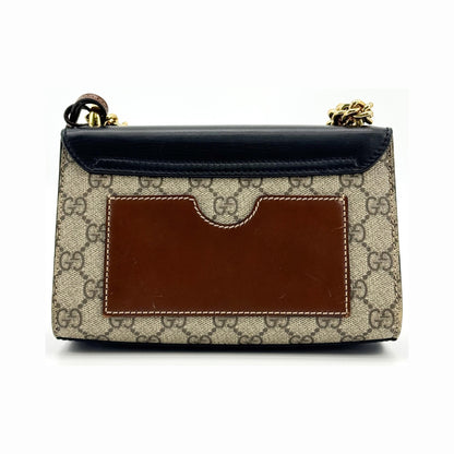 Gucci Padlock Top Handle GG Coated Canvas and Leather, Black, Canvas, Handbag