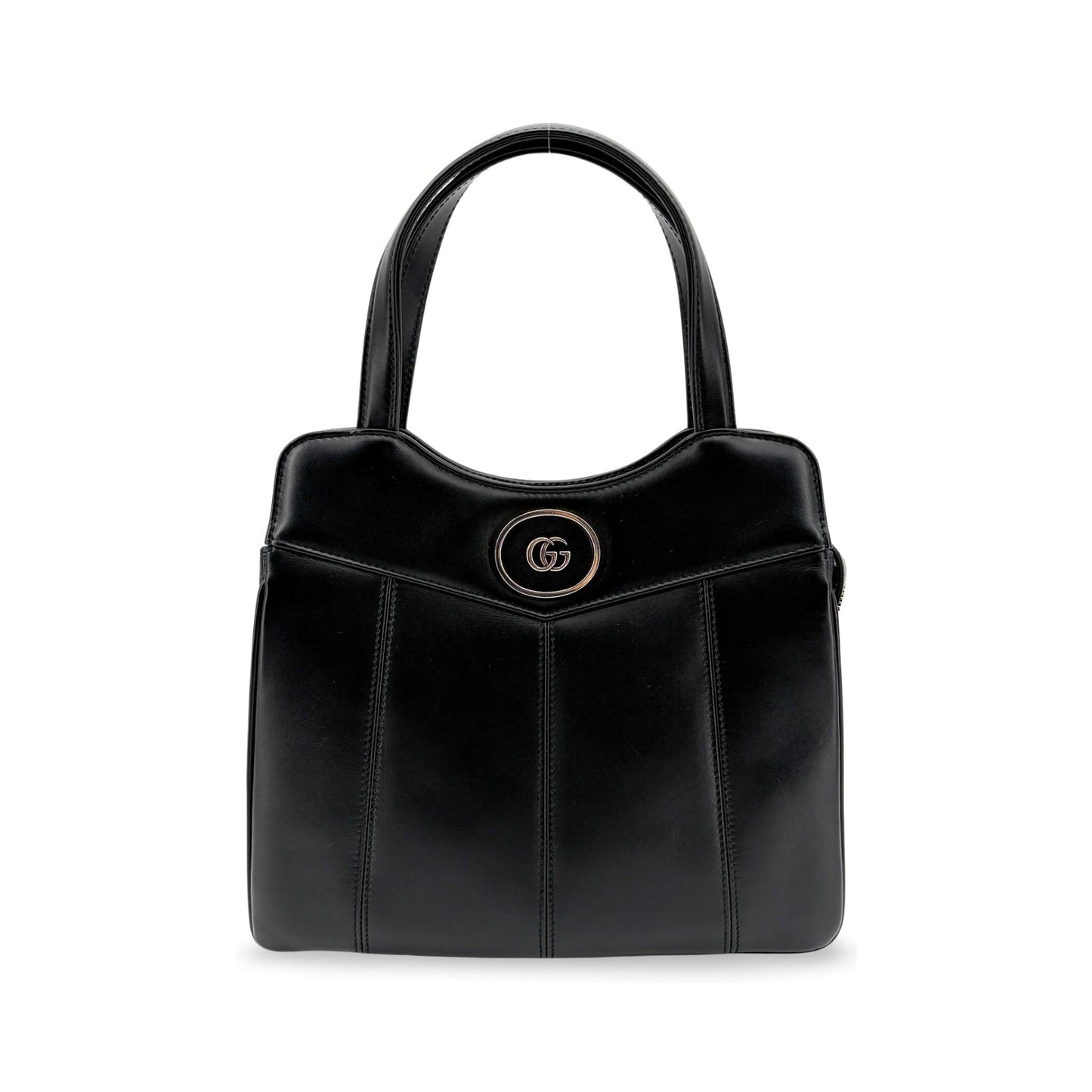 Gucci Petite GG Quilted Leather, Black, Leather, Tote Bag