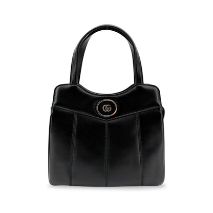 Gucci Petite GG Quilted Leather, Black, Leather, Tote Bag