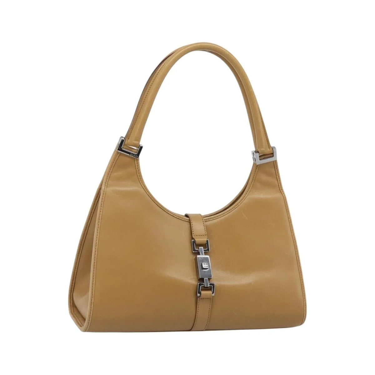 Gucci Piston Jackie O Hobo Leather, Beige, Leather, Handbag