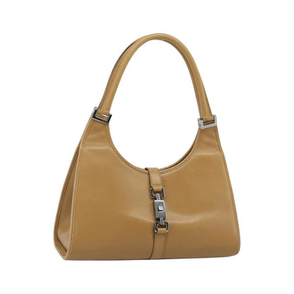 Gucci Piston Jackie O Hobo Leather, Beige, Leather, Handbag