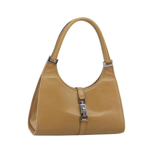 Gucci Piston Jackie O Hobo Leather, Beige, Leather, Handbag