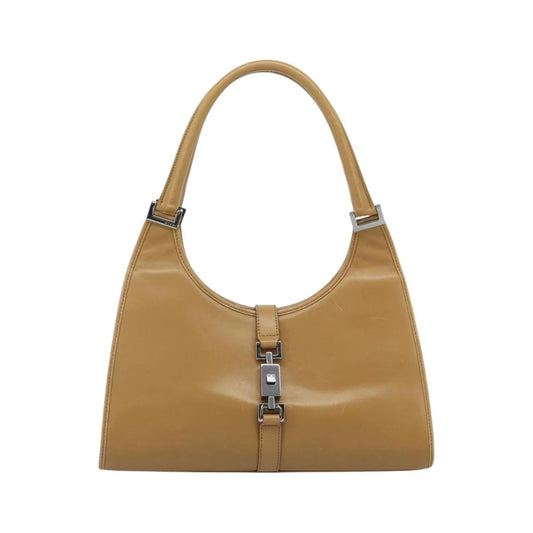 Gucci Piston Jackie O Hobo Leather, Beige, Leather, Handbag