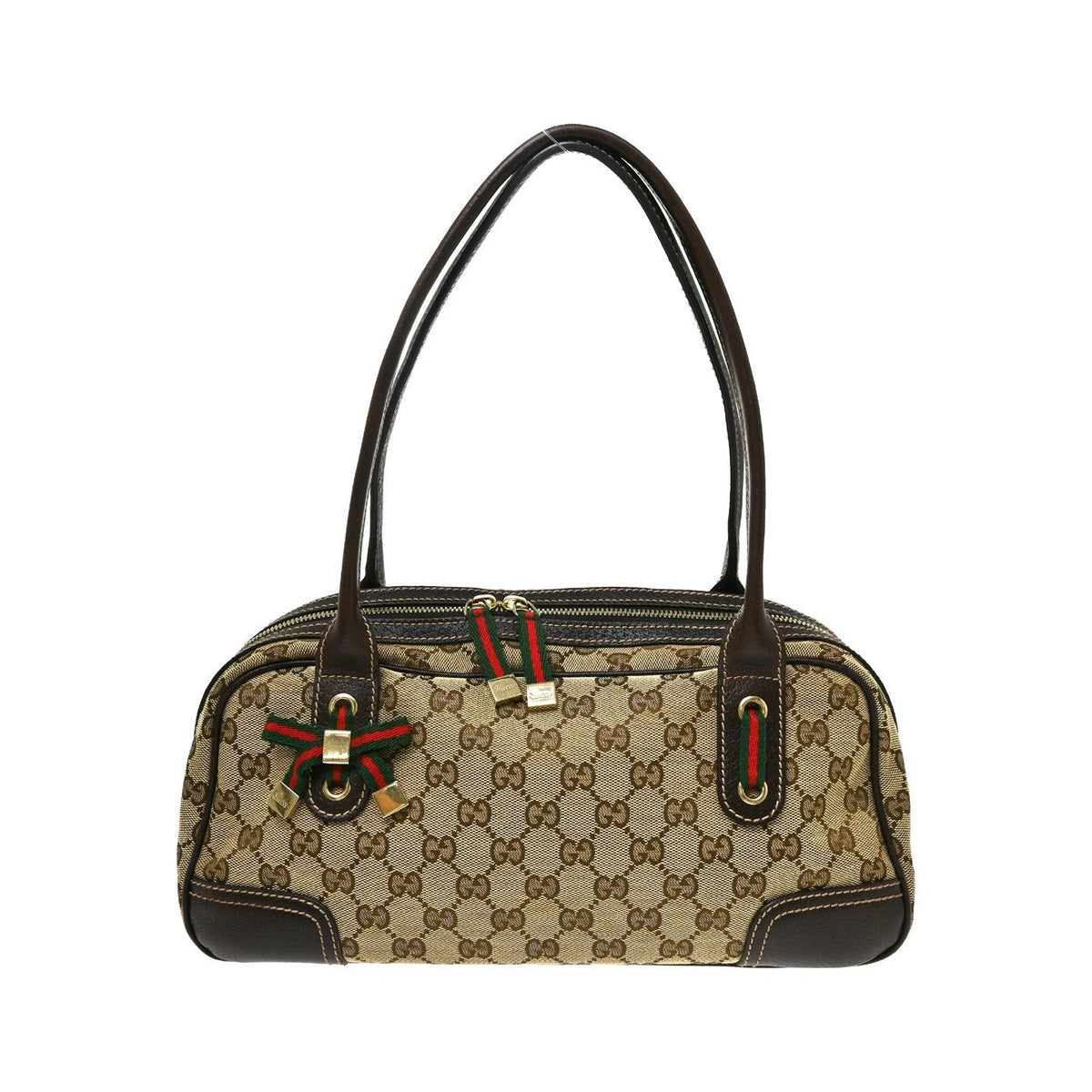 Gucci Princy Boston Bag (Outlet) GG Coated Canvas, Beige, Canvas, Tote Bag
