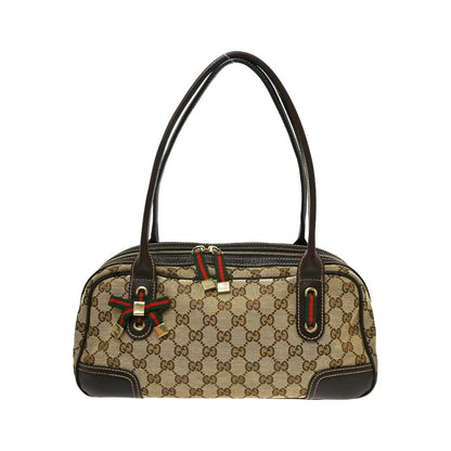 Gucci Princy Boston Bag (Outlet) GG Coated Canvas, Beige, Canvas, Tote Bag