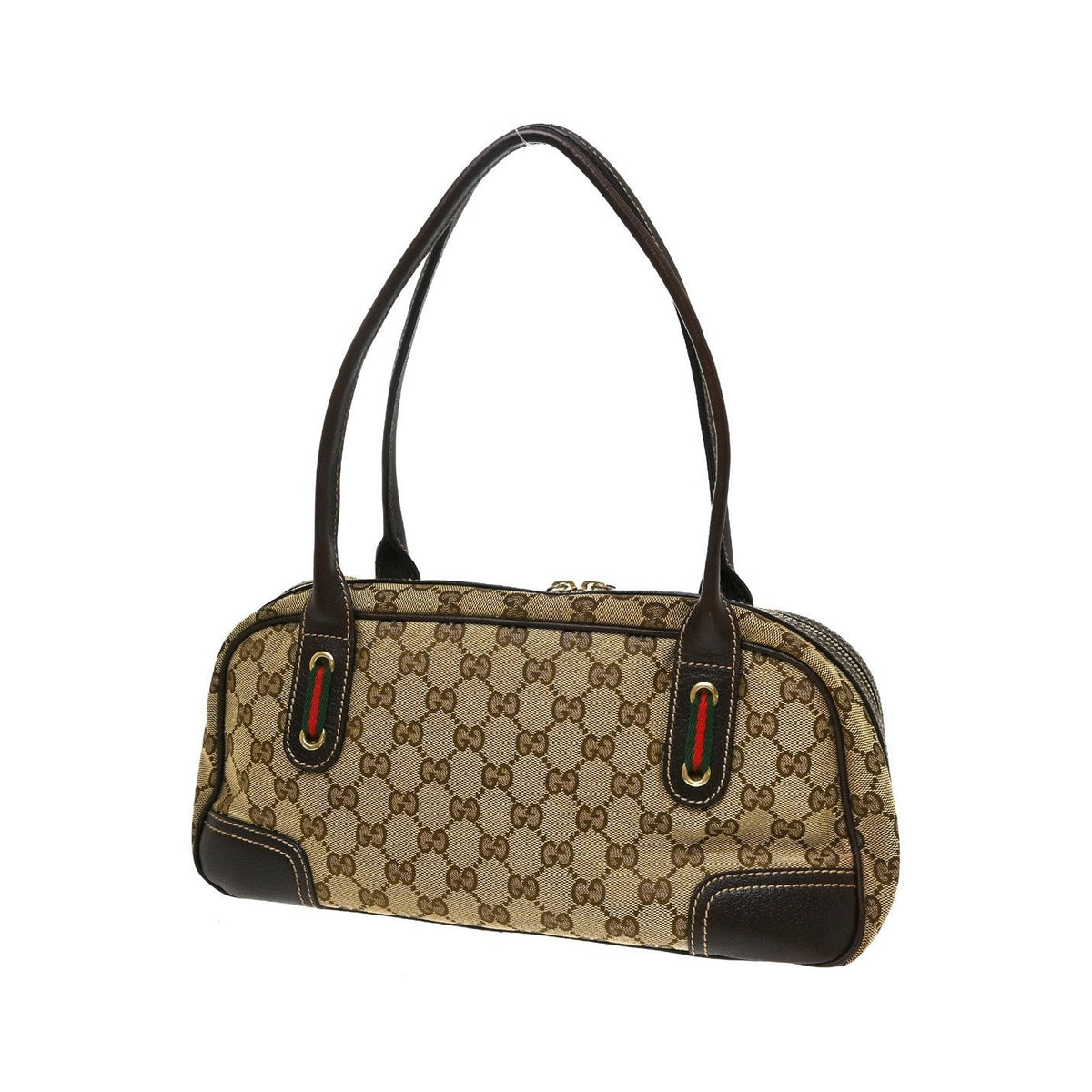 Gucci Princy Boston Bag (Outlet) GG Coated Canvas, Beige, Canvas, Tote Bag