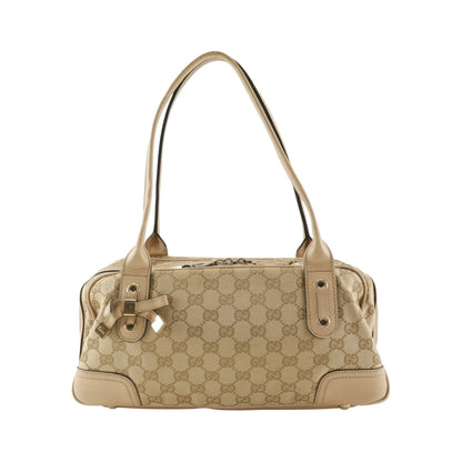 Gucci Princy Boston GG Canvas and leather, Beige, Canvas, Handbag