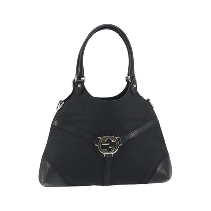 Gucci Reins Web Canvas, Black, Canvas, Shoulder Bag