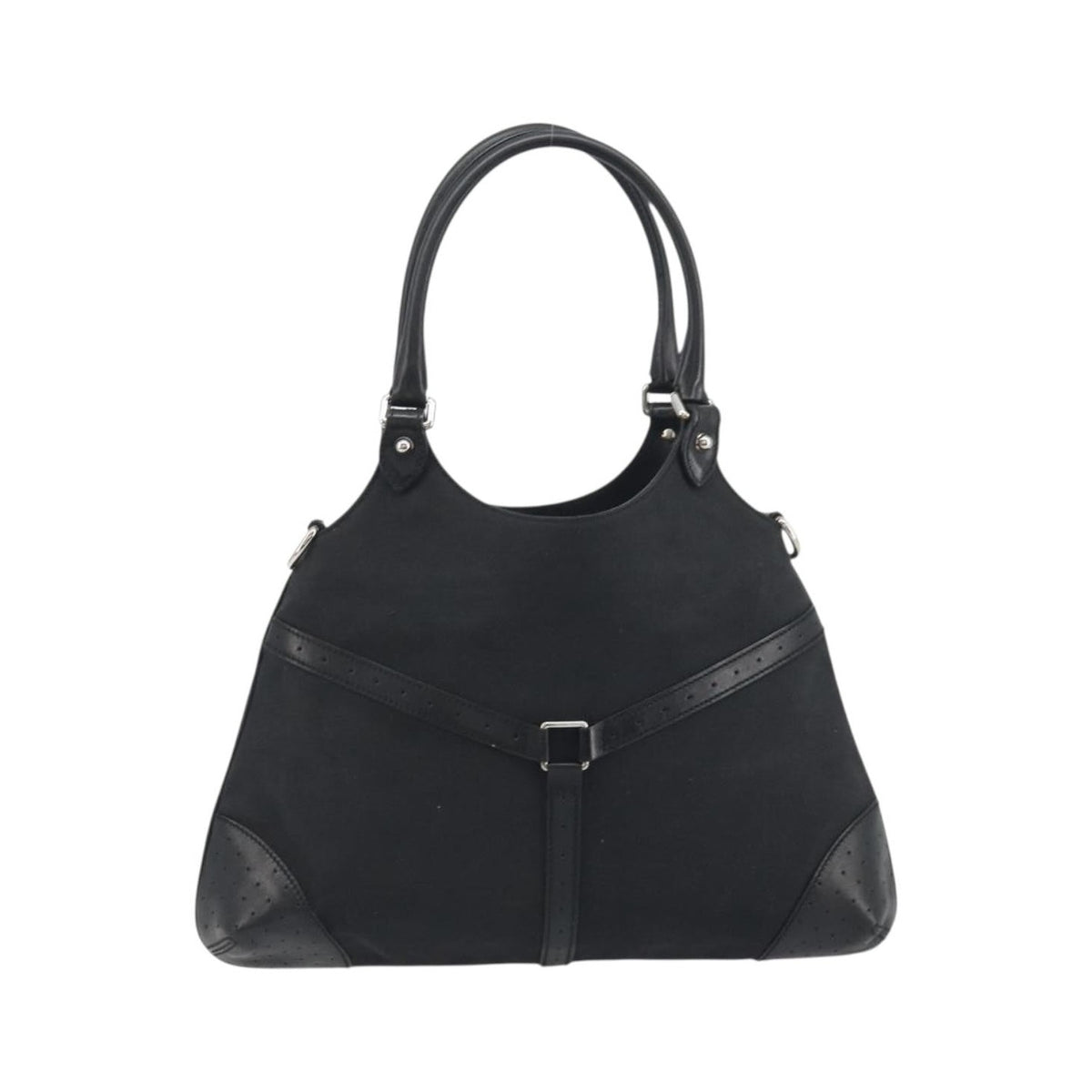 Gucci Reins Web Canvas, Black, Canvas, Shoulder Bag