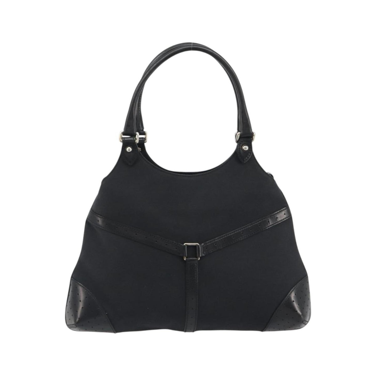Gucci Reins Web Canvas, Black, Canvas, Shoulder Bag