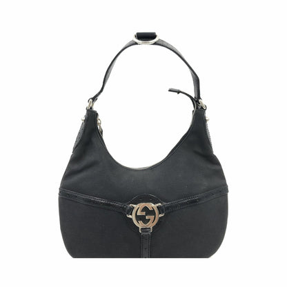 Gucci Reins Web Hobo Canvas, Black, Canvas, Handbag