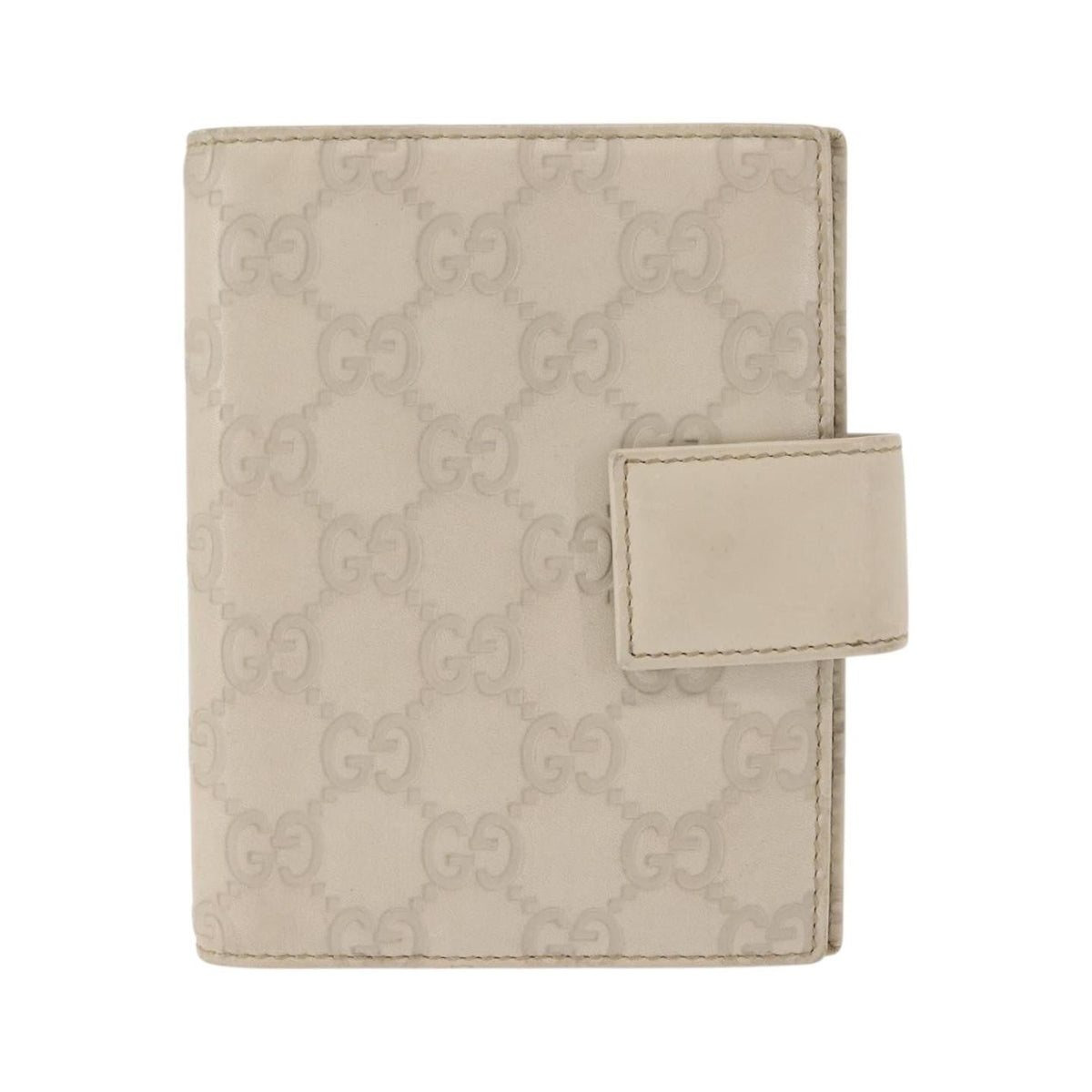 Gucci Ring Agenda Cover Guccissima Leather, Beige, Leather, Briefcase