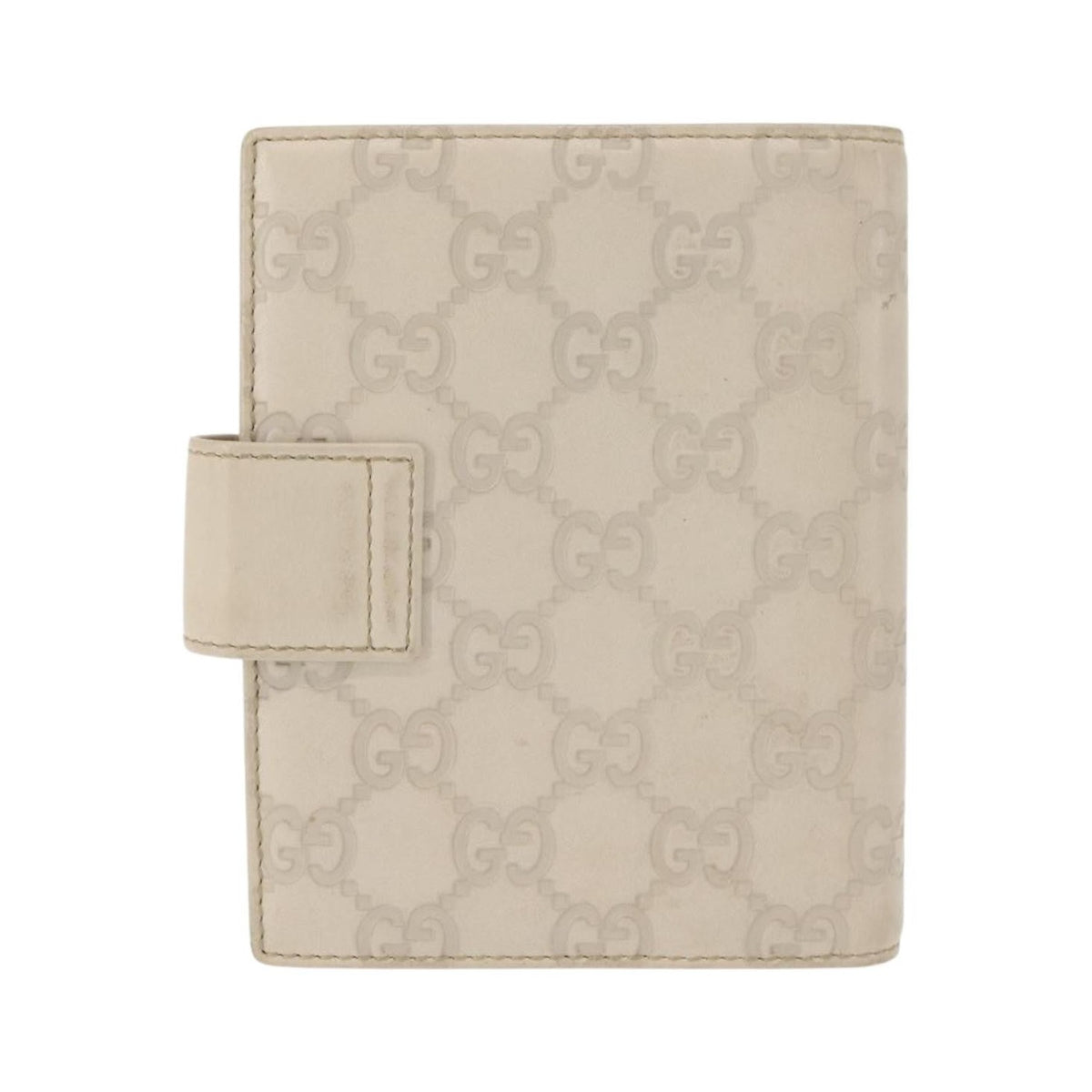 Gucci Ring Agenda Cover Guccissima Leather, Beige, Leather, Briefcase
