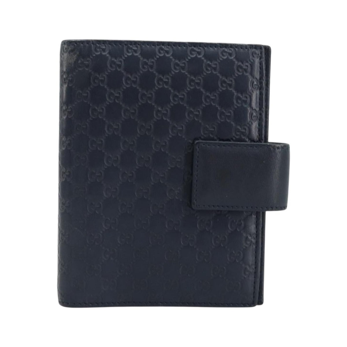 Gucci Ring Agenda Cover Guccissima Leather, Navy, Leather, Briefcase