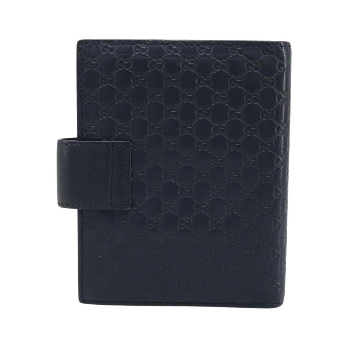 Gucci Ring Agenda Cover Guccissima Leather, Navy, Leather, Briefcase