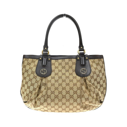 Gucci Scarlett GG Canvas with Leather, Brown, Canvas, Tote Bag