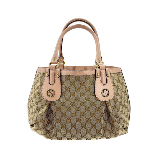 Gucci Scarlett GG Canvas with Leather, Beige, Canvas, Tote Bag
