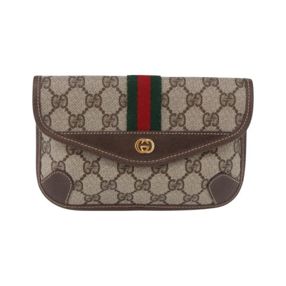 Gucci Sherry line Canvas, Beige, PVC, Clutch