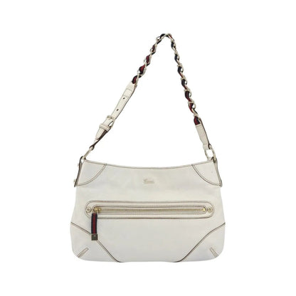 Gucci Sherry Line chain leather, White, Leather, Tote Bag