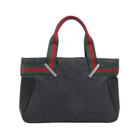 Gucci Sherry Line Tote Canvas, Black, Canvas, Tote Bag
