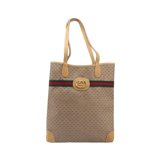 Gucci Sherry Line Tote Canvas, Beige, Canvas, Tote Bag