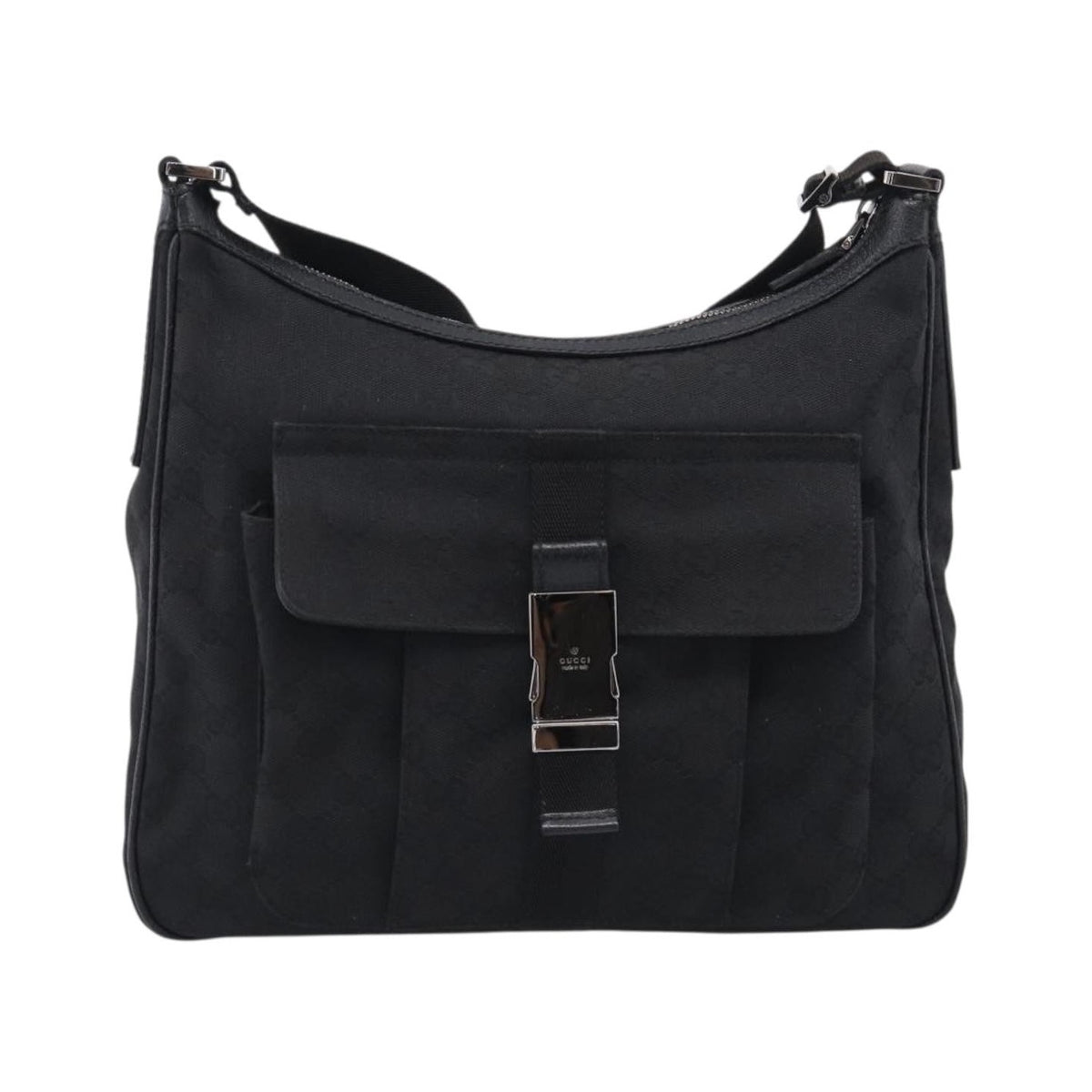 Gucci Shoulder Canvas, Black, Canvas, Shoulder Bag