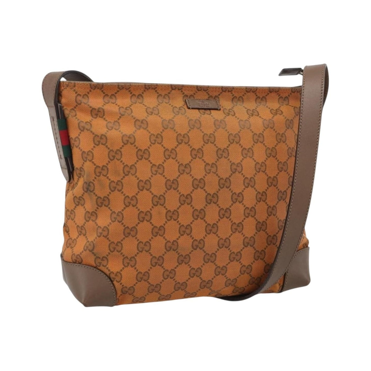 Gucci Shoulder Canvas, Orange, Canvas, Shoulder Bag