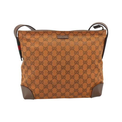 Gucci Shoulder Canvas, Orange, Canvas, Shoulder Bag