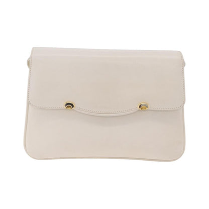 Gucci Shoulder Leather, White, Leather, Shoulder Bag