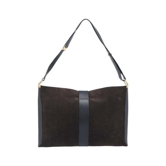 Gucci Shoulder Leather, Brown, Suede, Shoulder Bag