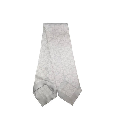 Gucci Silk Scarf 84x11.5cm Ivory Gray - Brandsamsara