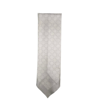 Gucci Silk Scarf 84x11.5cm Ivory Gray - Brandsamsara
